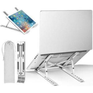 Stand, Laptop Holder Riser Computer Stand, Adjustable Aluminum Foldable Portable Notebook Stand